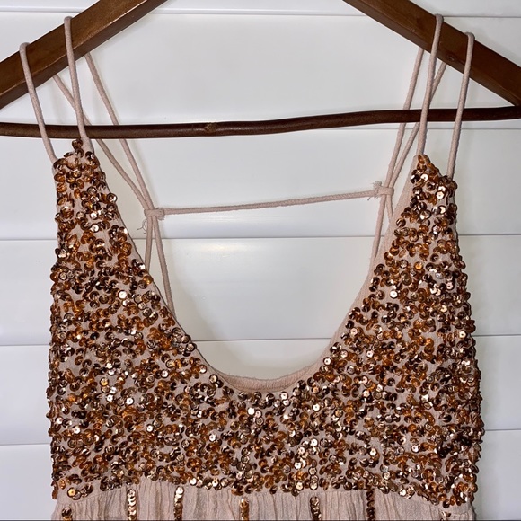 Free People Love Story Sequin Mini Dress - Picture 4 of 8